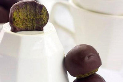 Chocolate Matcha Green Tea Energy Bites