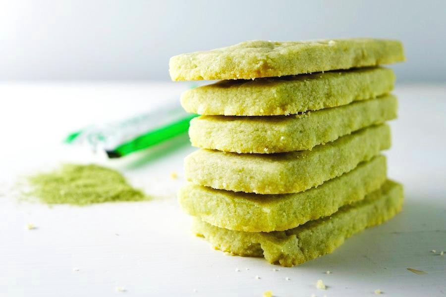 Green Tea Shortbread Cookies